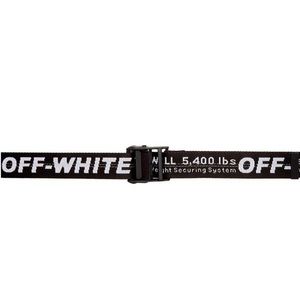 Authentic classic industrial black and white Off-White belt